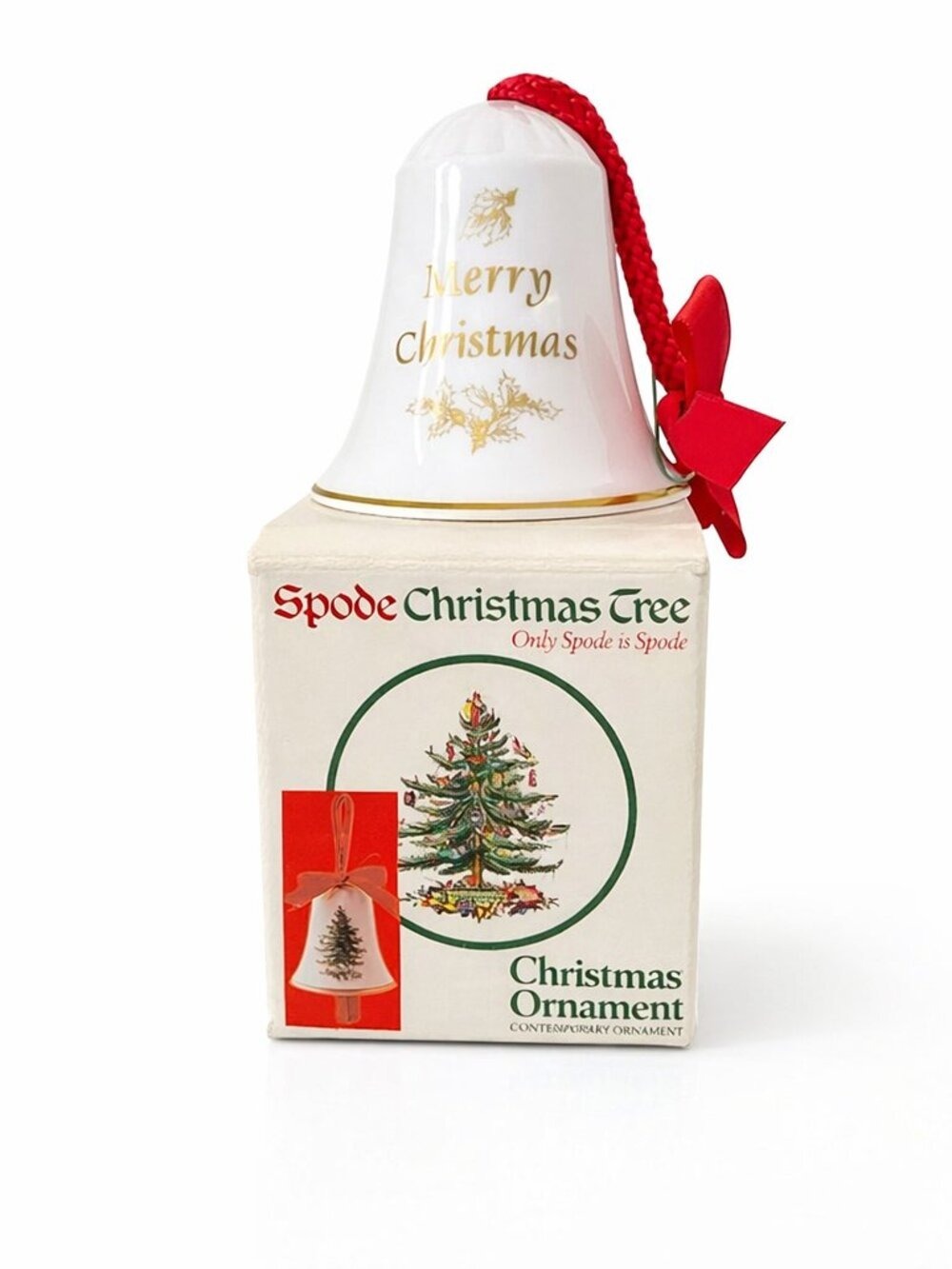 Spode Christmas Tree Bell Ornament 4th in Series Made in England